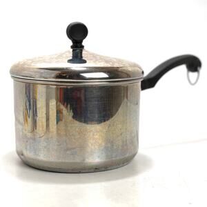 Farberware 2.5 Qt Clad  Stainless Steel Sauce Pan With Lid Vintage Good Cond